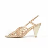 Sandales gold soirée été femme Gina– chaussures glamour EGERIAS