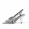 Sandales argent soirée été femme Gina– chaussures glamour EGERIAS