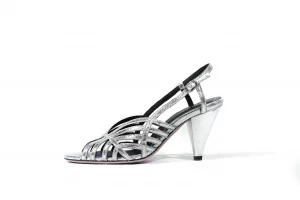 Sandales argent soirée été femme Gina– chaussures glamour EGERIAS