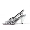 Sandales argent soirée été femme Gina– chaussures glamour EGERIAS