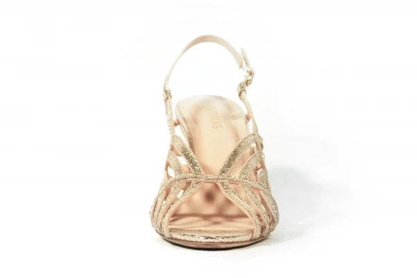 Sandales gold soirée été femme Gina– chaussures glamour EGERIAS