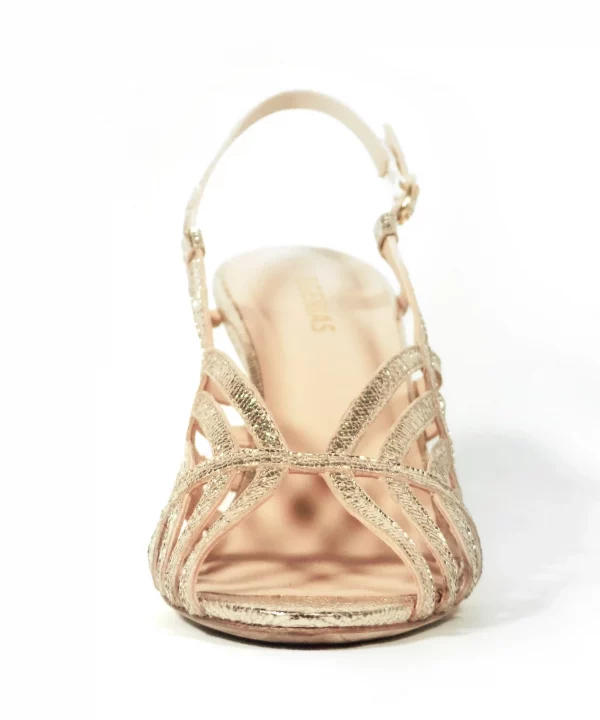 Sandales gold soirée été femme Gina– chaussures glamour EGERIAS